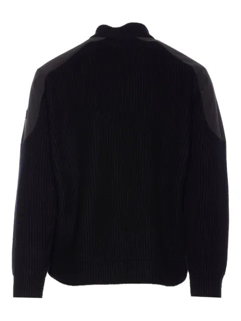 Moose Knuckles contrast-panel bomber jacket