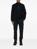 Stone Island ribbed zip-neck sweater