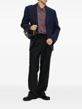 Balmain logo-patch wool blazer