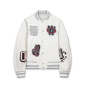 Off White Mobile Letter Embroidery Varsity Baseball Jacket Unisex