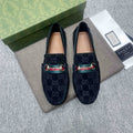Gucci GG-Pattern Horsebit-Style Loafers